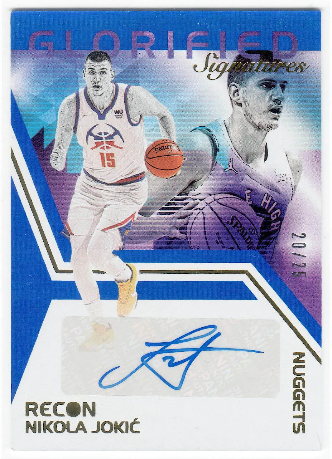 2020-21 Nikola Jokic Panini Recon Glorified Signatures GS-NKJ