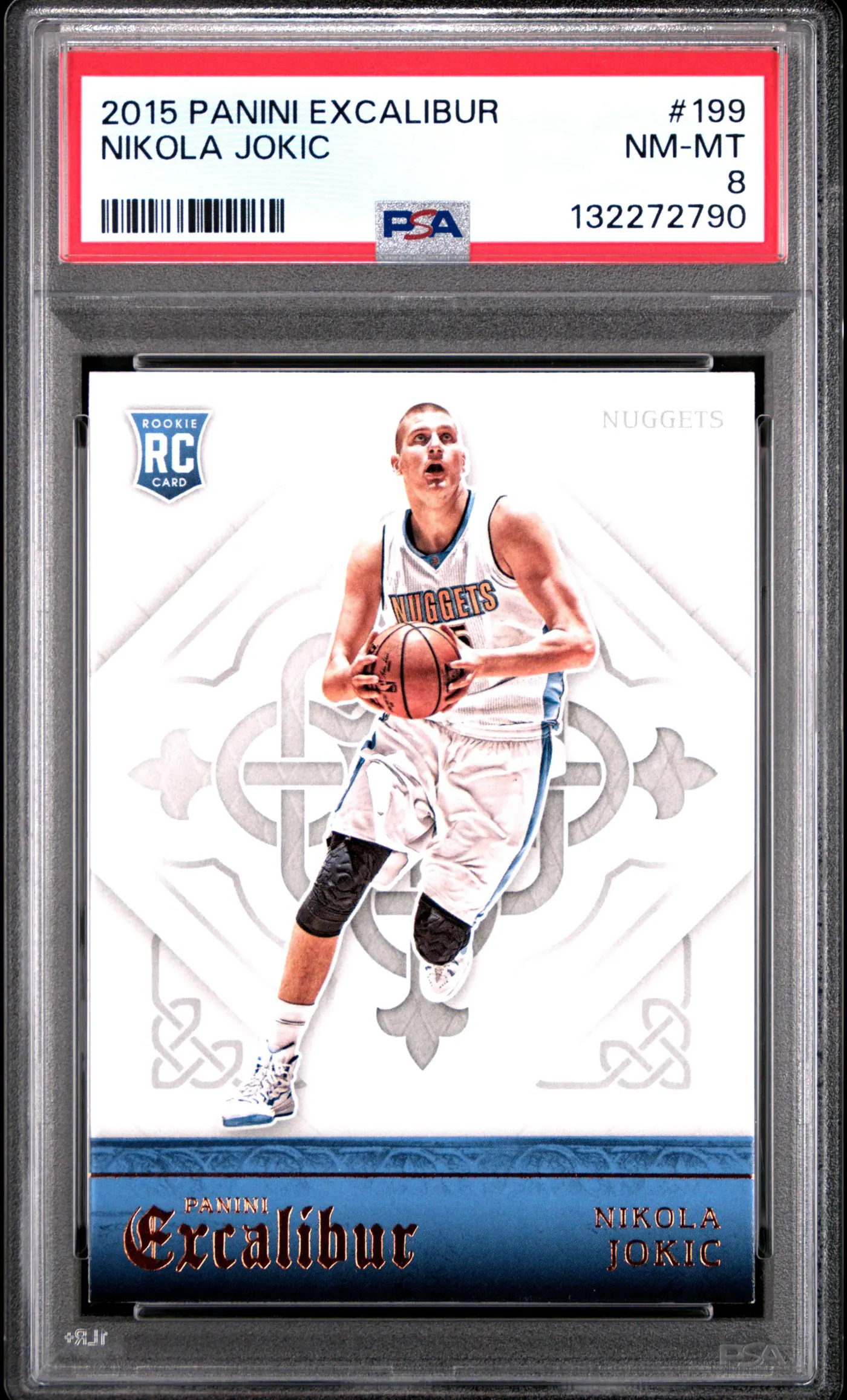 2015-16 Panini Excalibur #199 rookie card — Nikola Jokić, Denver Nuggets