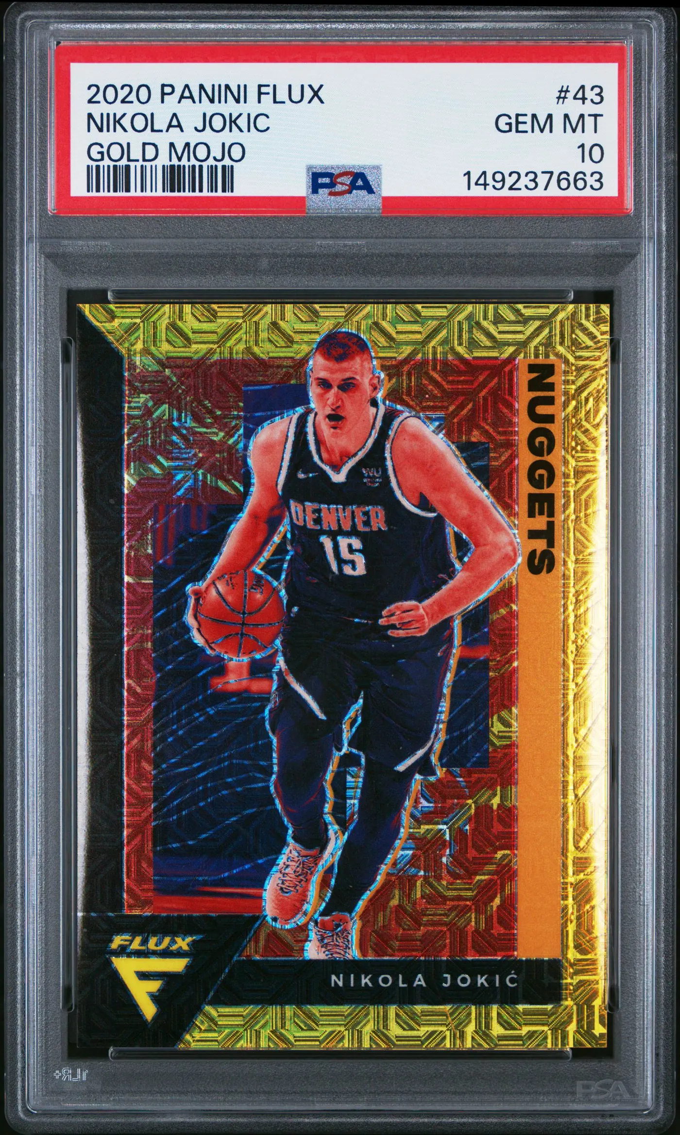 2020-21 Panini Flux Gold Mojo #43 — Nikola Jokić