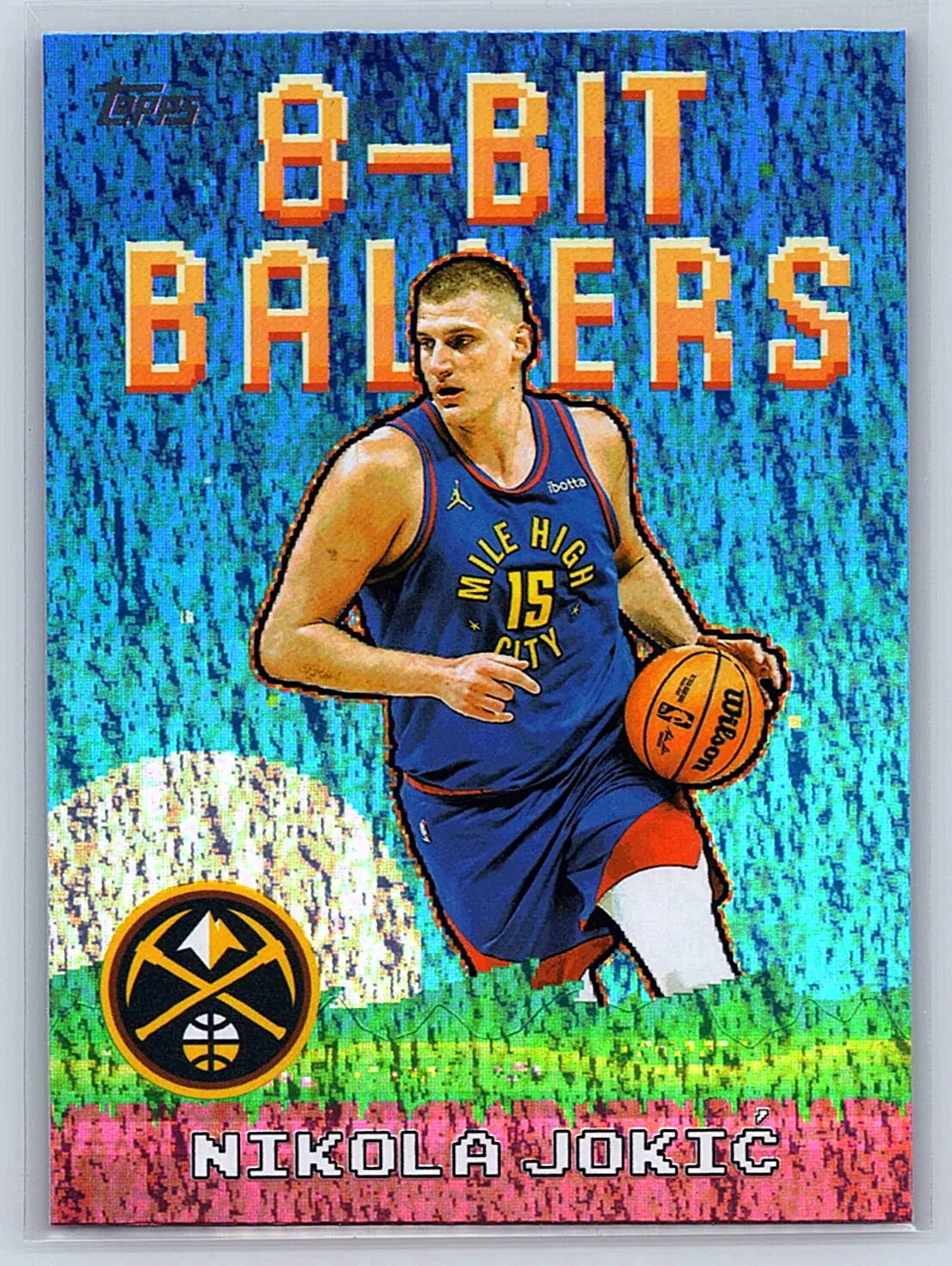 2025-26 Topps 8-Bit Ballers Holofoil #8B-20 — pixel-art Nikola Jokić